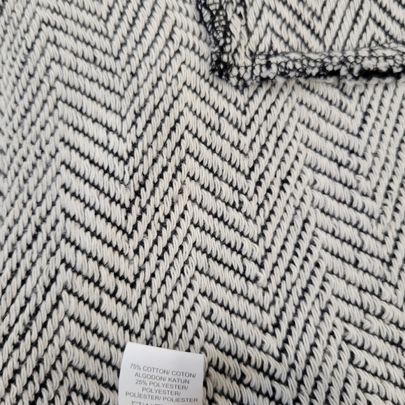 Lucky Brand Gray Herringbone Hooded Poncho Size XS/S - Picture 6 of 9